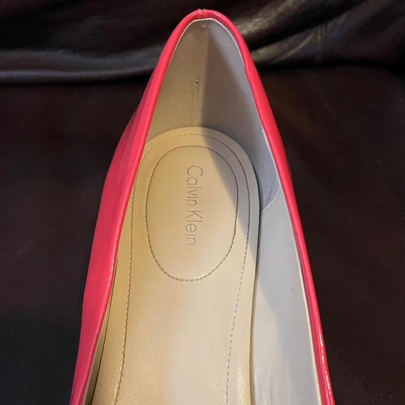 Calvin Klein Yazmin Patent Leather Wedge Pumps - Picture 8 of 10